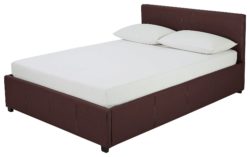 Hygena - Conlon Chocolate Ottoman - Bed Frame - Small - Double